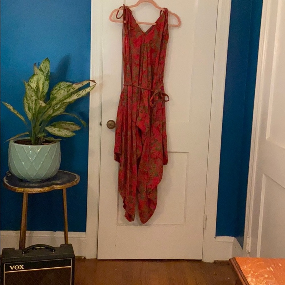 Batik Cotton One Piece Jumpsuit with Tie straps